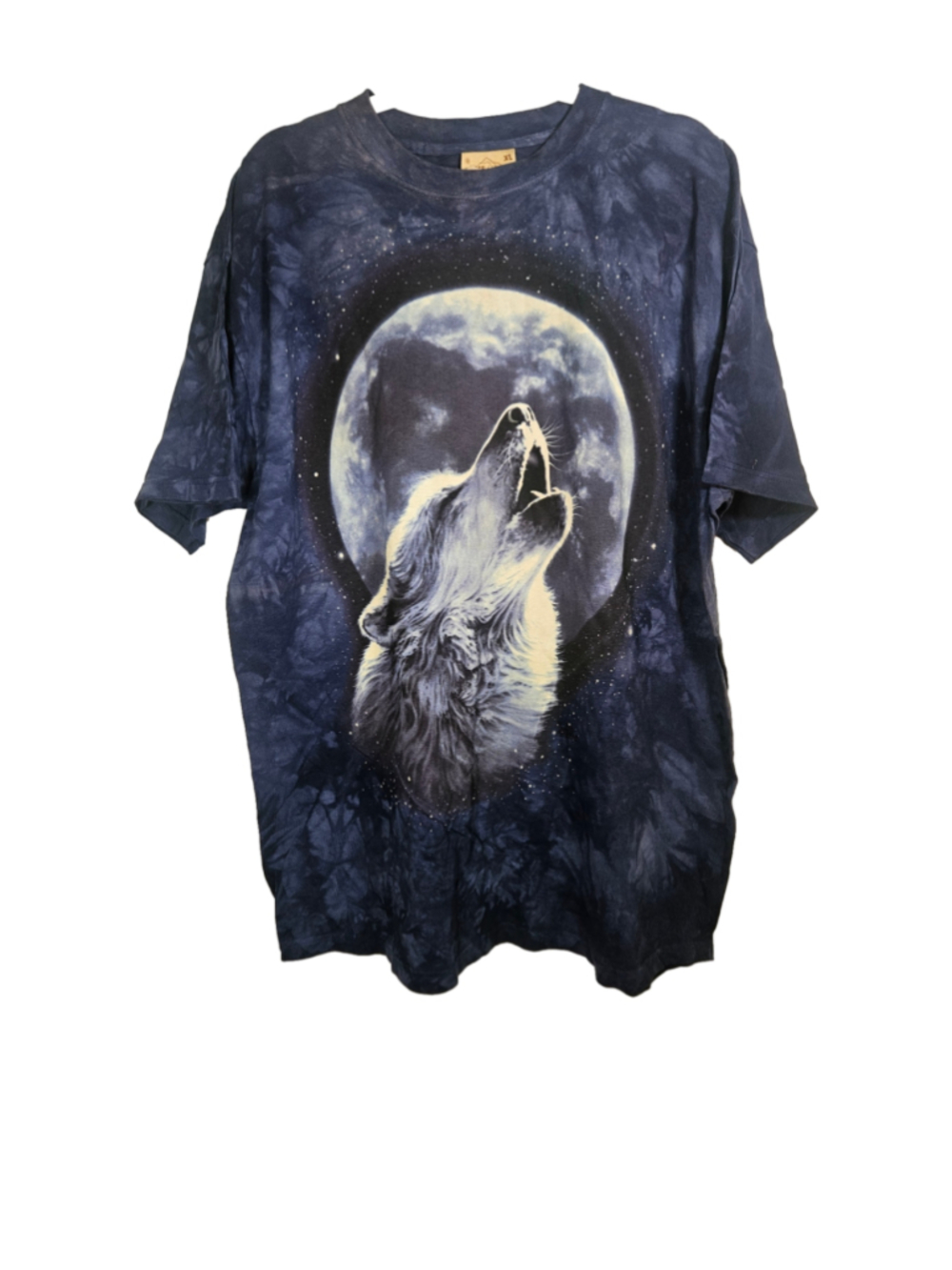 The Mountain Howling Wolf Moon Tie Dye T-Shirt USA Made XL Vintage Nature Wildli